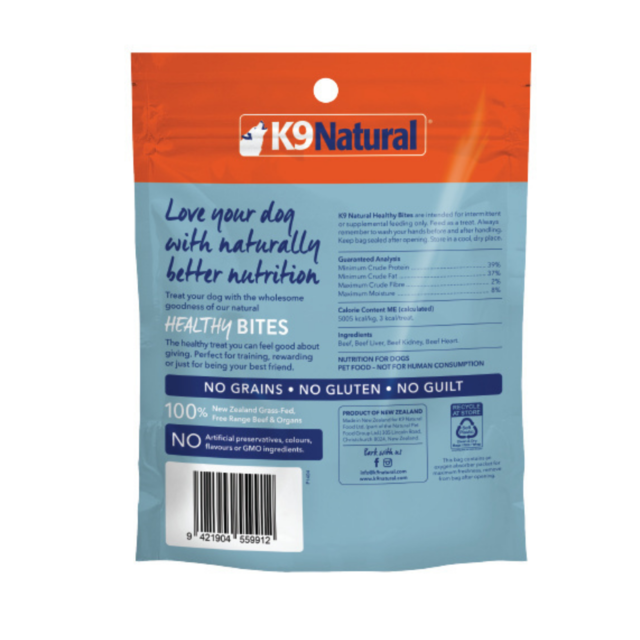 K9 Natural Beef Healthy Bites Freeze Dried Dog Treats - Product Image 1