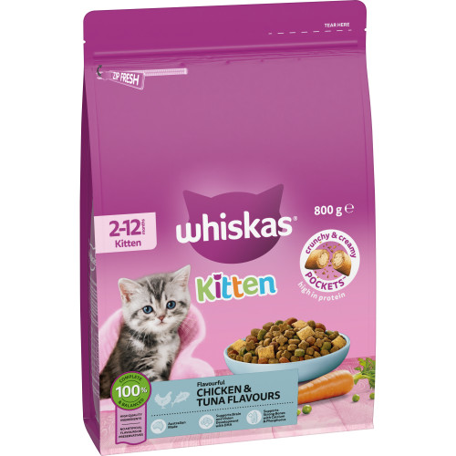 Whiskas Kitten Chicken & Tuna Dry Cat Food - Product Image