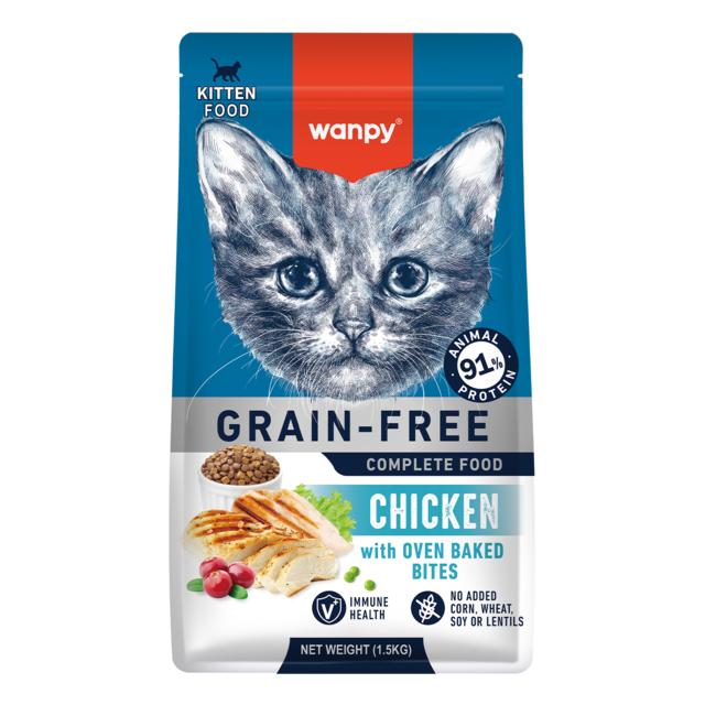 Wanpy Grain Free Kitten Chicken Recipe Dry Cat Food - Product Image 1
