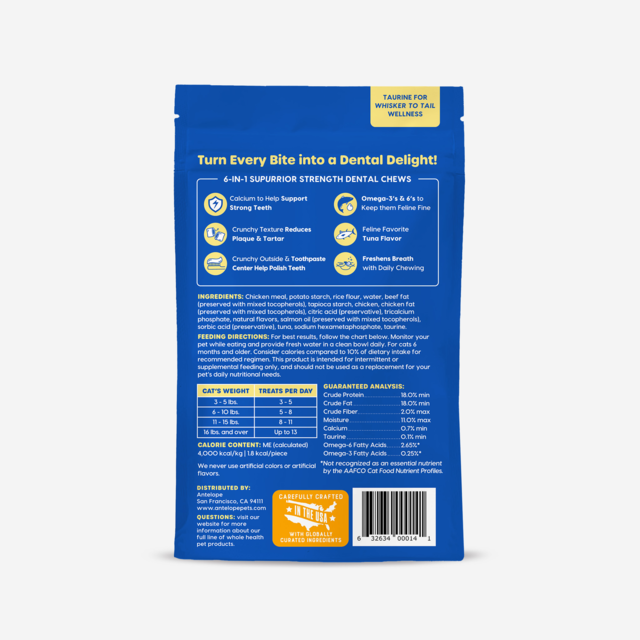 Ark Naturals Kiss Me-Ow Strengthening Dental Tuna Cat Treats - Product Image 1