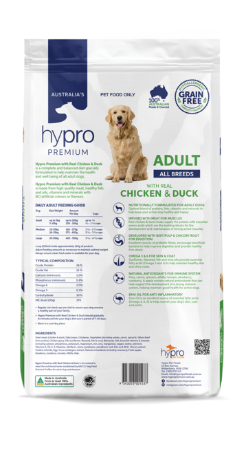 Hypro Premium Grain Free Adult Chicken & Duck Dry Dog Food - Product Image 6
