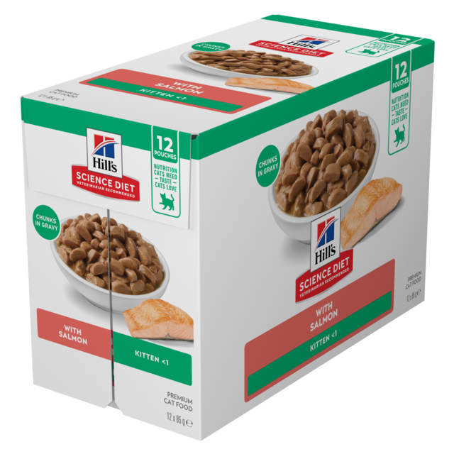 Hill's Science Diet Kitten Salmon in Gravy Wet Cat Food - Product Image 3