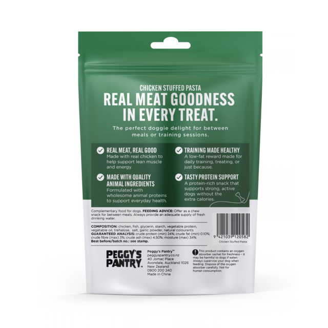Peggy's Pantry Chicken Stuffed Pasta Dog Treats  - Product Image 1