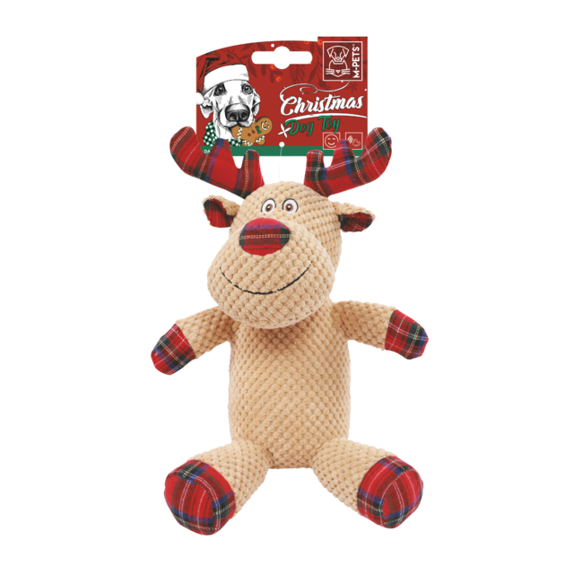 M-PETS Christmas Dasher the Reindeer Dog Plush Toy - Product Image