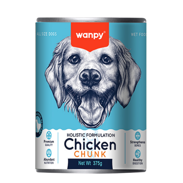 Wanpy Holistic Adult Chicken Chunk Canned Wet Dog Food - Product Image