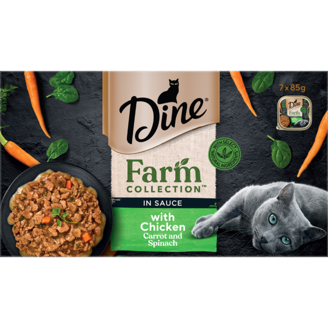 Dine Farm Collection with Chicken, Carrot and Spinach  Wet Cat Food Pack - Product Image 3