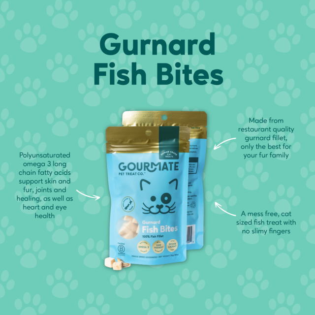 Gourmate Pet Treat Co. Gurnard Fish Bites Cat Treats - Product Image 2