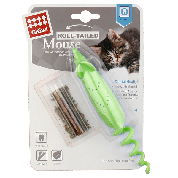 GiGwi Roll Tail Mouse Catnip Cat Toy  - Product Image 0