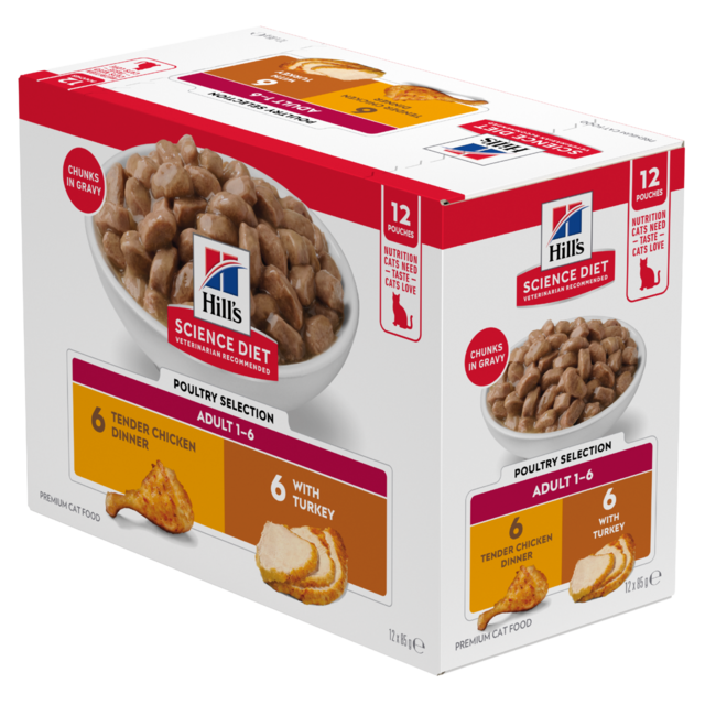 Hill's Science Diet Adult Poultry Selection Wet Cat Food Variety Pack - Product Image 1