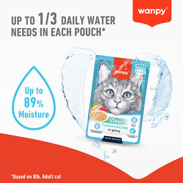 Wanpy Stew Adult Chicken in Gravy Wet Cat Food - Product Image 3