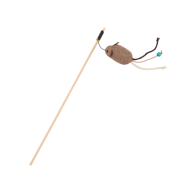M-PETS Charmy Penny Mouse Wand Cat Toy - Product Image