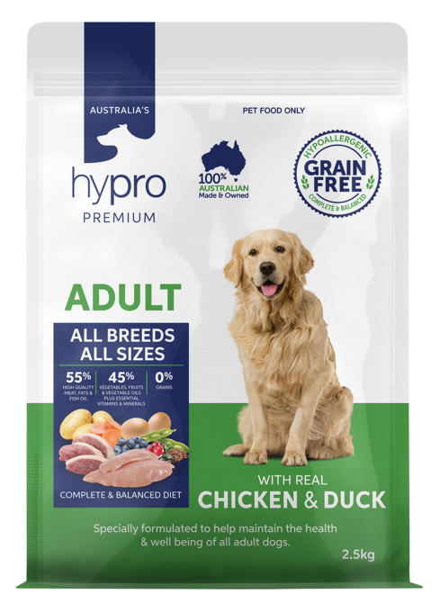 Hypro Premium Grain Free Adult Chicken & Duck Dry Dog Food - Product Image 1