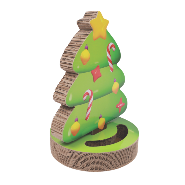 M-PETS Christmas Festive Tree Cardboard Cat Scratcher - Product Image 1