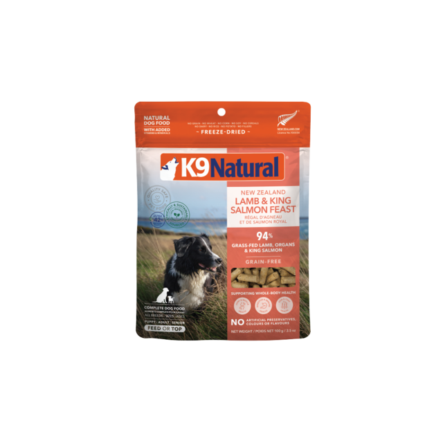 K9 Natural Lamb & King Salmon Feast Freeze Dried Dog Food Topper - Product Image
