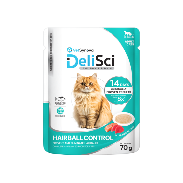 VetSynova DeliSci Hairball Control Mousse Wet Cat Food - Product Image