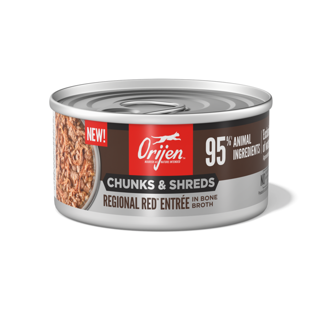 Orijen Regional Red Entrée Chunks & Shreds in Bone Broth Wet Cat Food - Product Image