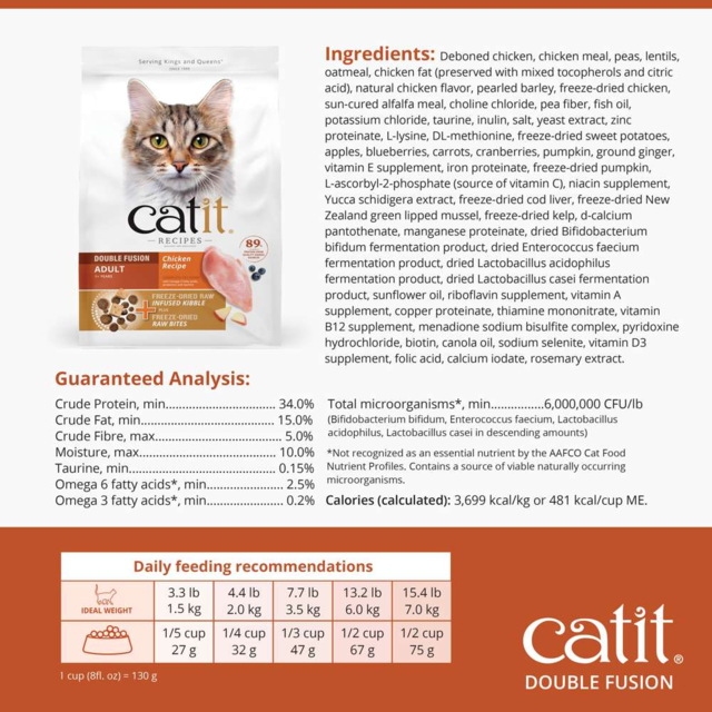 Catit Recipes Double Fusion Adult Chicken Dry Cat Food - Product Image 4