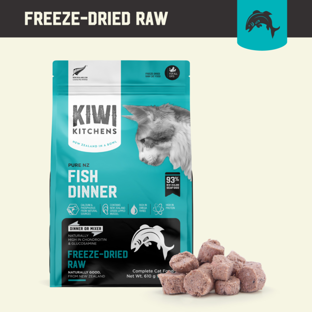 Kiwi Kitchens Fish Freeze Dried Cat Food - Product Image 1