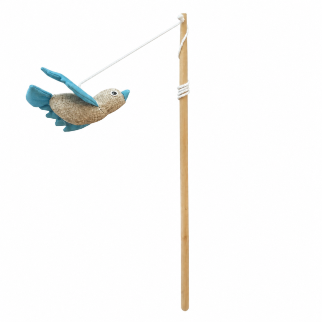 M-PETS Glow in the Dark Bird Wand Cat Toy - Product Image