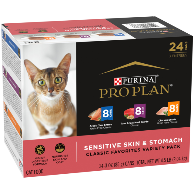 Pro Plan Adult Sensitive Skin & Stomach Variety Pack Wet Cat Food - Product Image 1