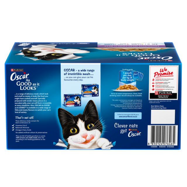 Oscar Favourites Selection in Jelly Variety Wet Cat Food Pack - Product Image 4