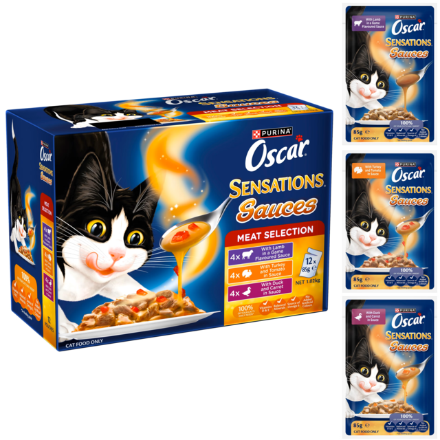 Oscar Sensations Sauces Meat Selection Wet Cat Food Variety Pack - Product Image 1