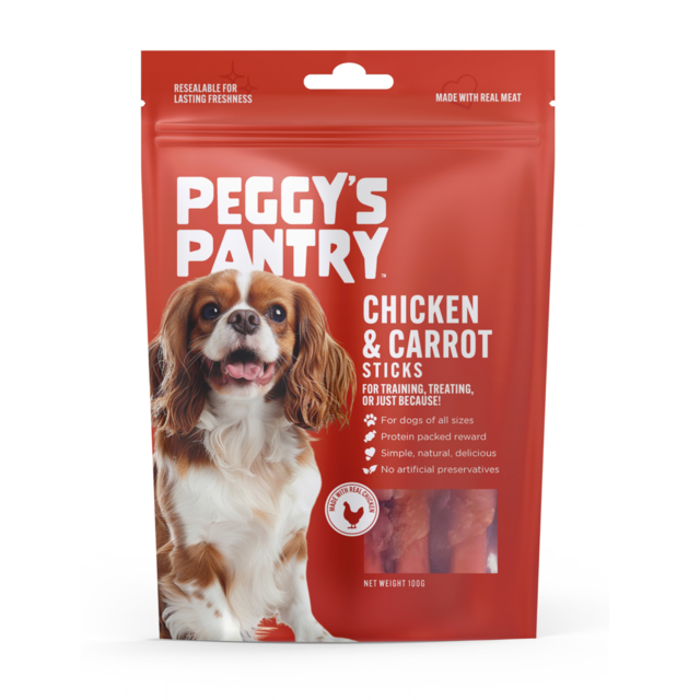 Peggy's Pantry Chicken & Carrot Sticks Dog Treats - Product Image