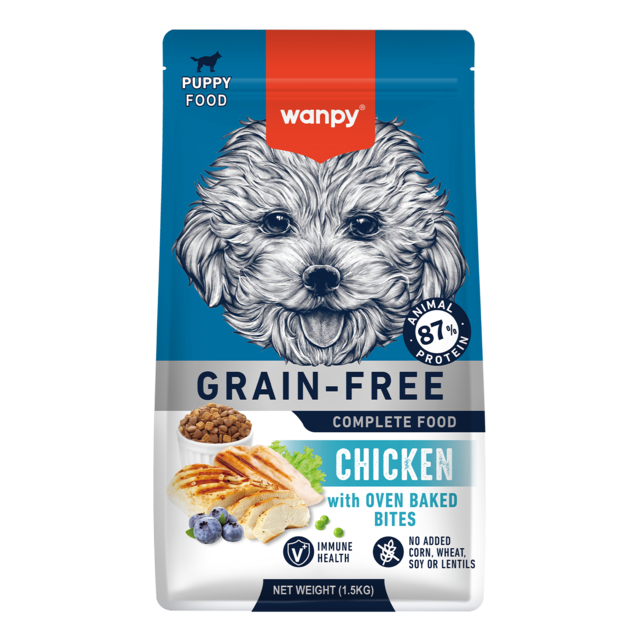Wanpy Grain Free Puppy Chicken Recipe Dry Dog Food - Product Image