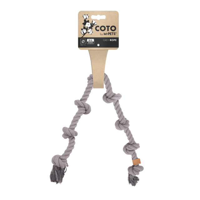 M-PETS Coto Natural Cotton Six Knot Tug Dog Rope Toy - Product Image 1