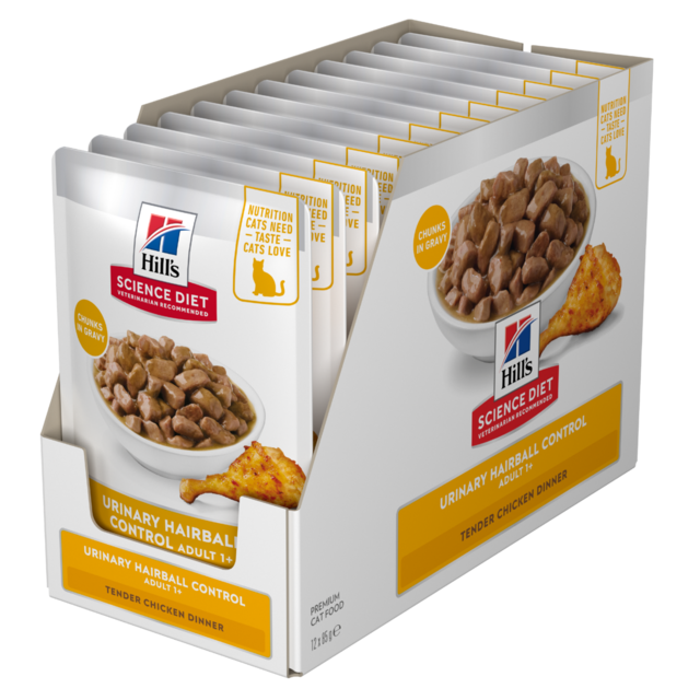 Hill's Science Diet Adult Urinary Hairball Control Chicken in Gravy Wet Cat Food - Product Image 3
