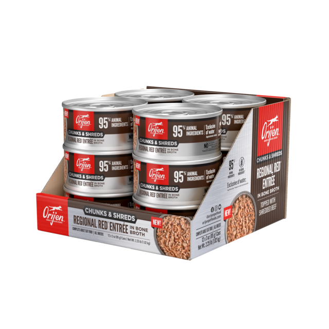 Orijen Regional Red Entrée Chunks & Shreds in Bone Broth Wet Cat Food - Product Image 6