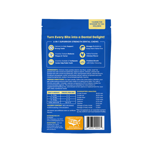 Ark Naturals Kiss Me-Ow Strengthening Dental Chicken Cat Treats - Product Image 1