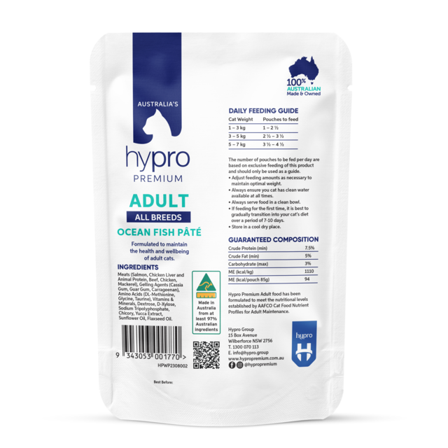 Hypro Premium Grain Free Adult Ocean Fish Pate Wet Cat Food - Product Image 4