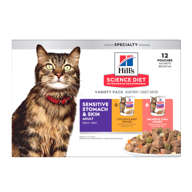 Hill's Science Diet Adult Sensitive Skin & Stomach Variety Box Wet Cat Food - Product Image 1