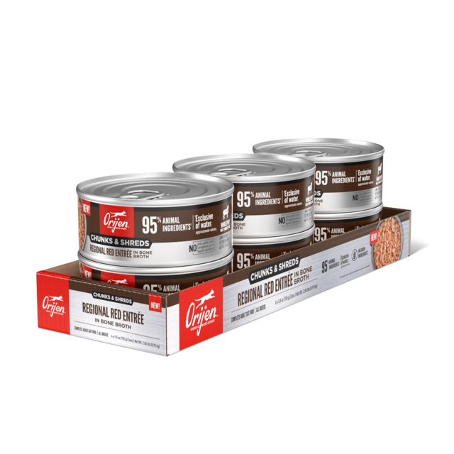 Orijen Regional Red Entrée Chunks & Shreds in Bone Broth Wet Cat Food - Product Image 8