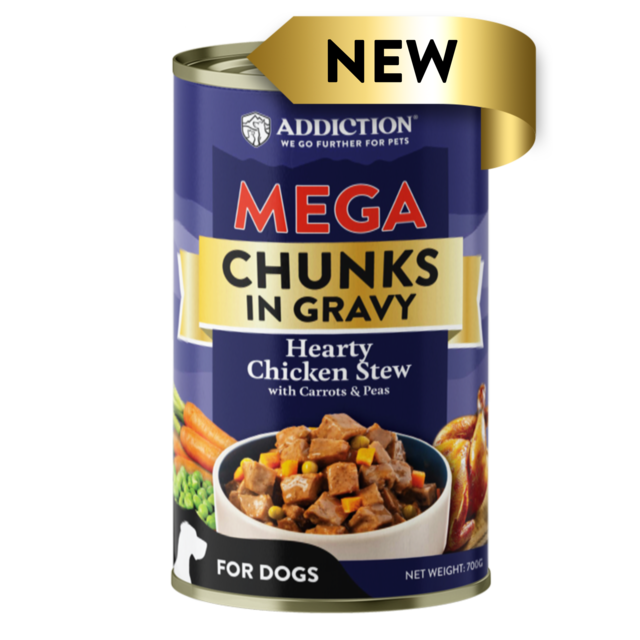 Addiction MEGA Hearty Chicken Stew Gravy Wet Dog Food - Product Image