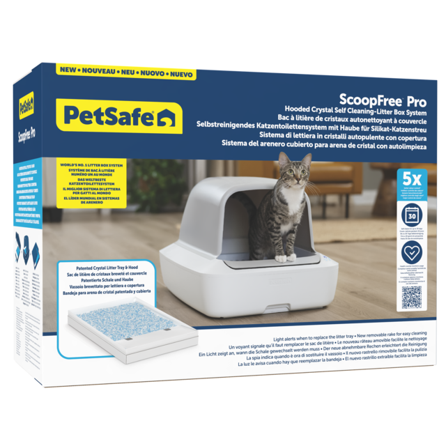 Petsafe ScoopFree Pro Hooded Crystal Self-Cleaning Litter Box System - Product Image