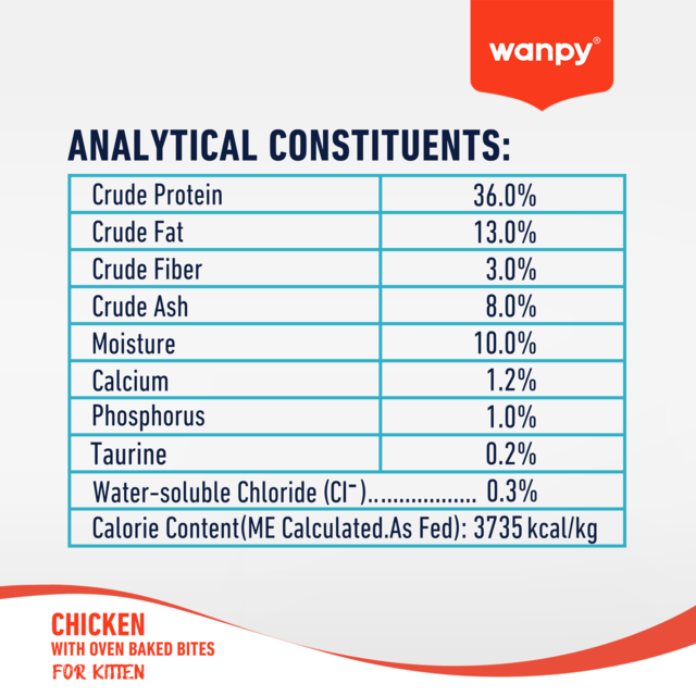 Wanpy Grain Free Kitten Chicken Recipe Dry Cat Food - Product Image 5