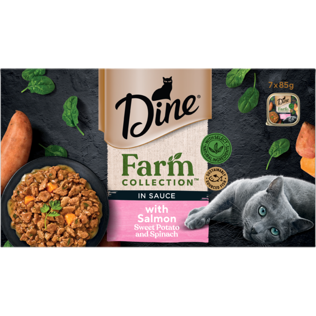 Dine Farm Collection with Salmon, Sweet Potato & Spinach Wet Cat Food Pack - Product Image 3