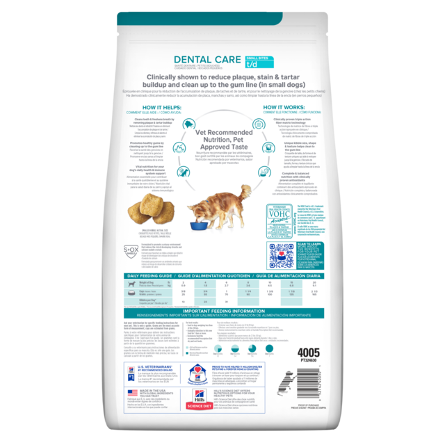 Hill's Prescription Diet t/d Small Bites Dental Care Dry Dog Food - Product Image 1