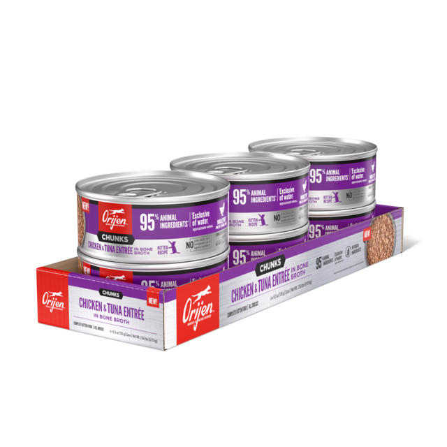 Orijen Kitten Chicken & Tuna Entrée Chunks in Bone Broth Wet Cat Food - Product Image 8