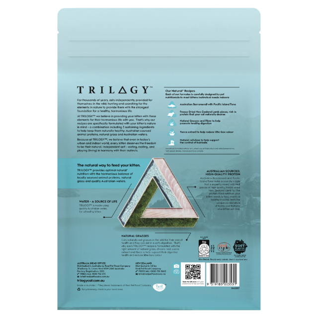 Trilogy Grain Free Barramundi with Tuna & Freeze Dried Lamb Kitten Dry Cat Food - Product Image 2