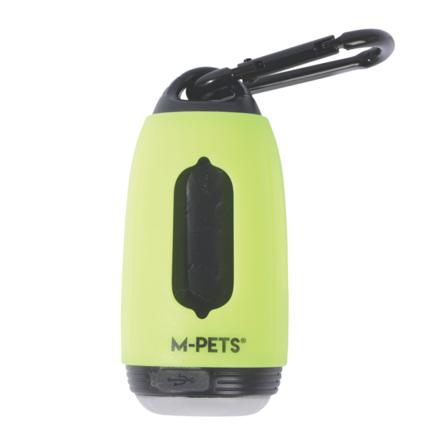 M-PETS Flash LED Flashlight with Dog Poop Bag Dispenser - Product Image 1