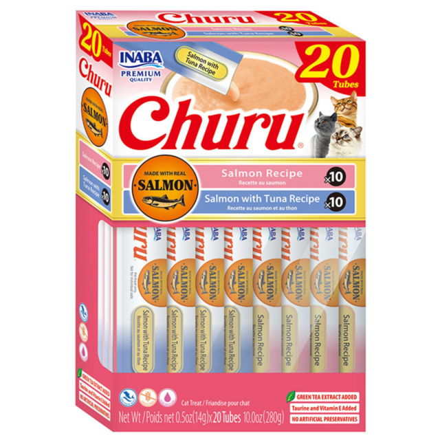 Inaba Churu Salmon & Tuna Varieties Box Cat Treats - Product Image