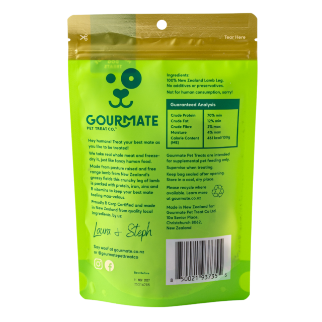 Gourmate Pet Treat Co. Pasture Raised Spring Lamb Dog Treats - Product Image 1