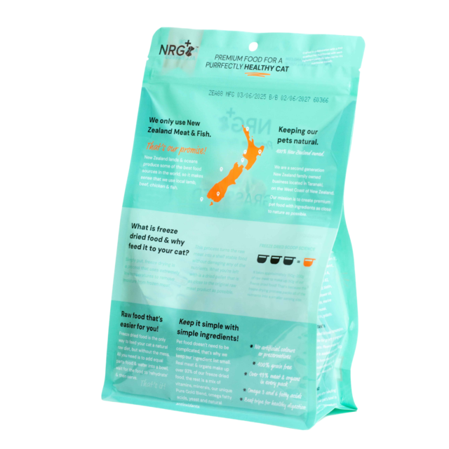NRG+ Pure Gold Blend Lamb Freeze Dried Cat Food - Product Image 5