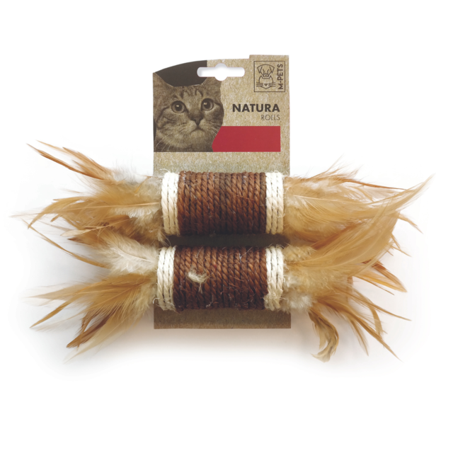 M-PETS Natura Raffia Rolls Cat Chaser Toy - Product Image