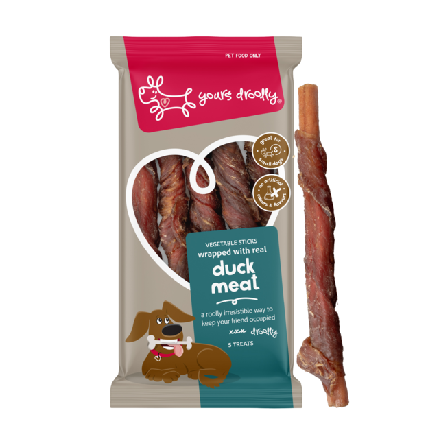 Yours Droolly Duck Wrapped Vegetable Stick Dog Treats - Product Image