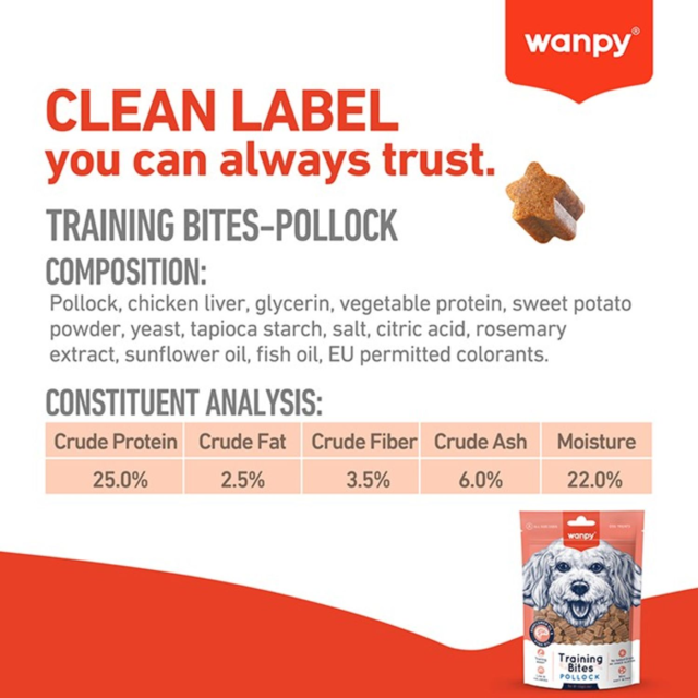 Wanpy Training Bites Pollock Dog Treats - Product Image 5
