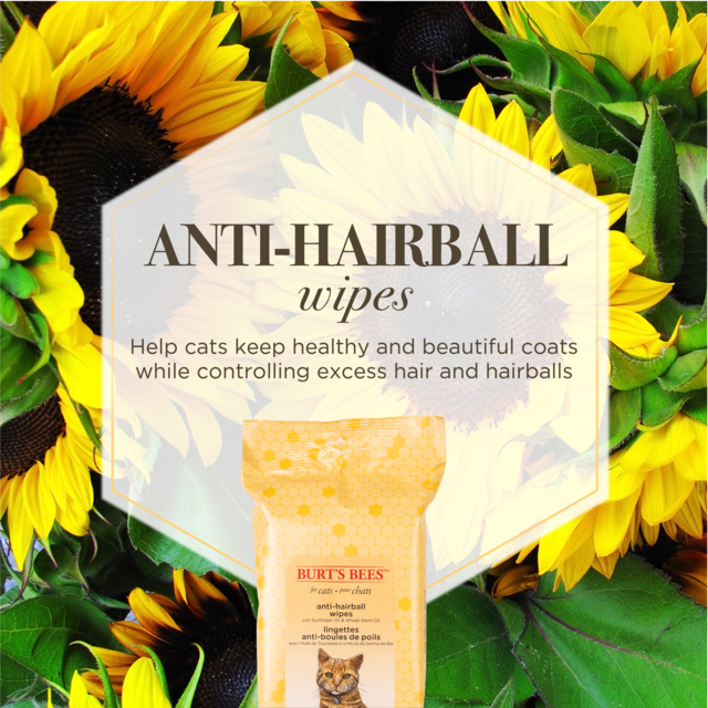 Burt's Bees Cat Anti-Hairball Cleansing Wipes - Product Image 4